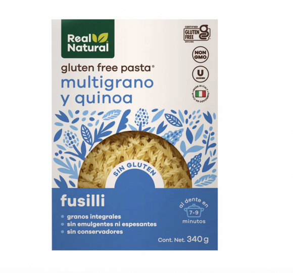 FUSILLI REAL NAT QUINOA MULTIGRANO S/GLUTEN 340G