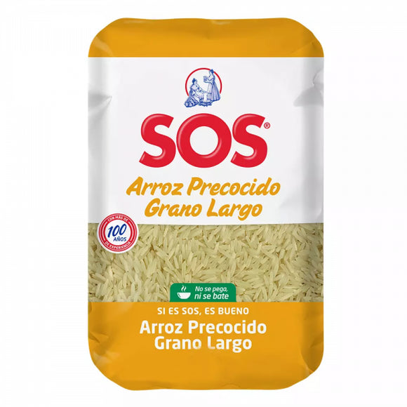 ARROZ PRECOCIDO GRANO LARGO SOS 1 KG.