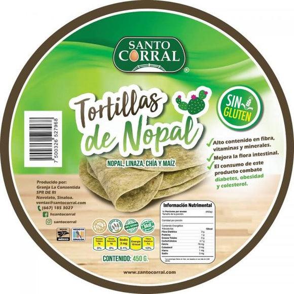 TORTILLAS DE NOPAL SANTO CORRAL
