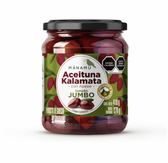 ACEITUNAS KALAMATA MANAMU 410G
